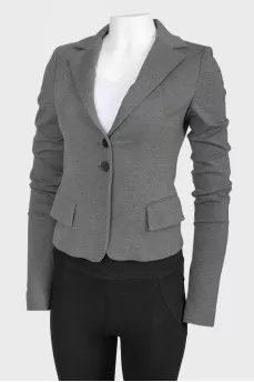 Gray viscose jacket with buttons
