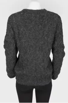 Dark gray alpaca wool sweater