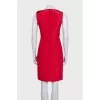 Red dress with draped waist