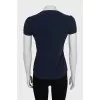 Blue T-shirt with a 3D print