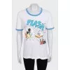 Белая футболка в принт by Gucci x Disney