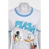 Белая футболка в принт by Gucci x Disney