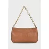 Brown leather shoulder bag