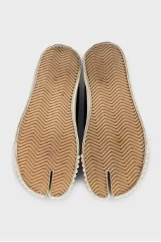 Black Tabi textile sneakers