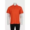 Men's orange polo shirt with buttons