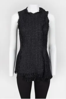 Long tweed vest