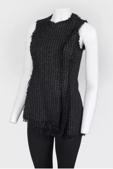 Long tweed vest