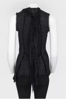 Long tweed vest