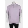 Men's purple button-down polo shirt