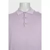 Men's purple button-down polo shirt