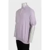 Men's purple button-down polo shirt