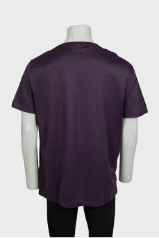 Men's purple t-shirt with tag