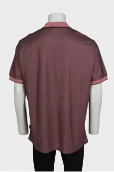 Men's polo shirt with red buttons