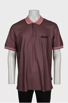 Men's polo shirt with red buttons