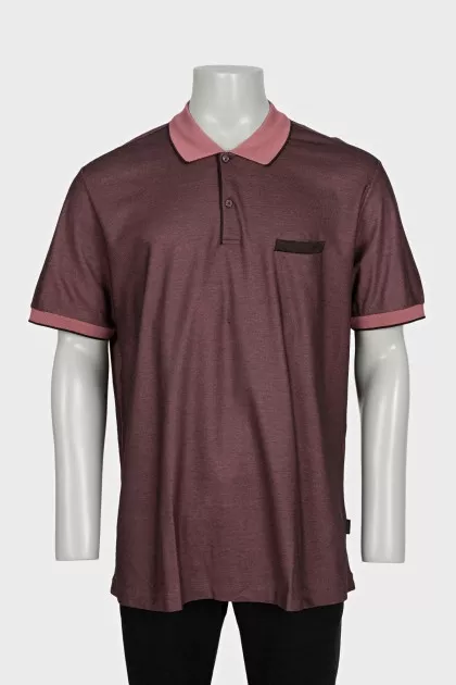 Men's polo shirt with red buttons