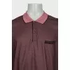 Men's polo shirt with red buttons