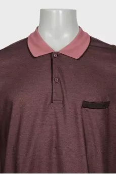 Men's polo shirt with red buttons
