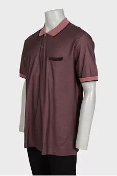 Men's polo shirt with red buttons