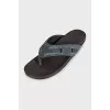 Men's leather flip-flops