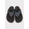 Men's leather flip-flops
