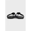 Men's leather flip-flops