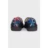 Men's Ace leather sneakers with embroidery