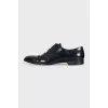 Men's patent leather shoes made of black leather