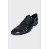 Men's patent leather shoes made of black leather