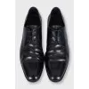 Men's patent leather shoes made of black leather
