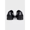 Men's patent leather shoes made of black leather