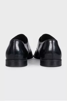 Men's patent leather shoes made of black leather