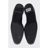 Men's patent leather shoes made of black leather