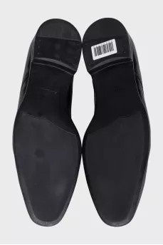 Men's patent leather shoes made of black leather