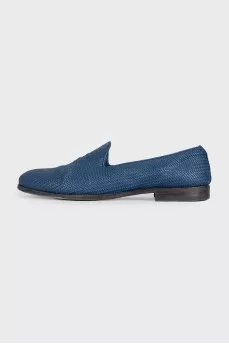Men's shoes with braided leather