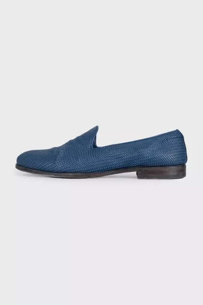 Men's shoes with braided leather