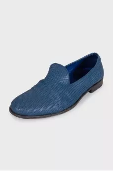 Men's shoes with braided leather