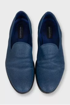 Men's shoes with braided leather