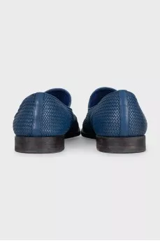 Men's shoes with braided leather
