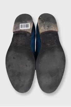 Men's shoes with braided leather