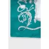 Green printed scarf