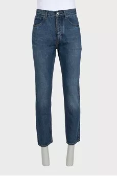 Men's jeans with a blue jacron