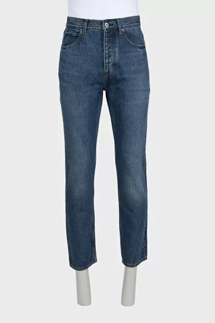 Men's jeans with a blue jacron