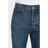 Men's jeans with a blue jacron