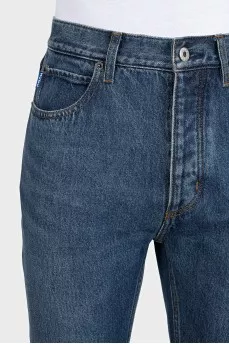 Men's jeans with a blue jacron