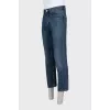 Men's jeans with a blue jacron