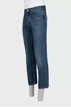 Men's jeans with a blue jacron