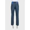 Men's jeans with a blue jacron