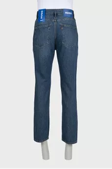 Men's jeans with a blue jacron