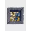 Square scarf with signature print