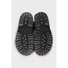 Strappy sandals with signature print